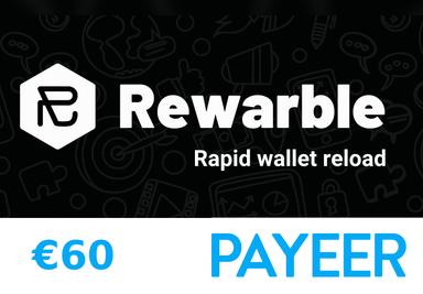 Rewarble Payeer €60 هدية بطاقة