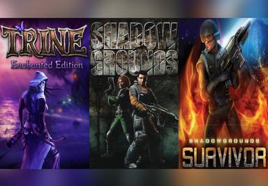 Trine Enchanted اصدار + Shadowgrounds + Shadowgrounds Survivor بي سي ستيم هدية