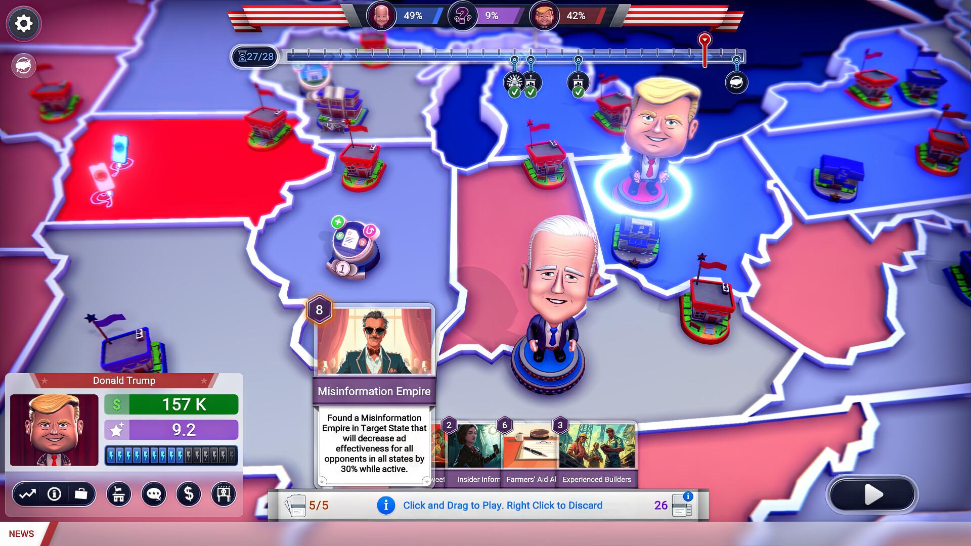 Screen Shot image 0 The Political Machine 2024 بي سي ستيم كود رقمي