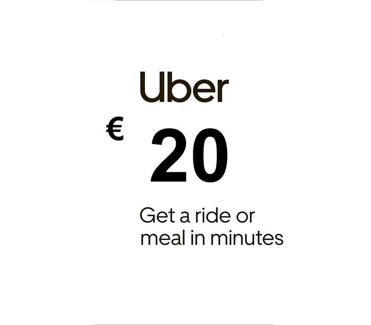 Uber €20 هدية بطاقة