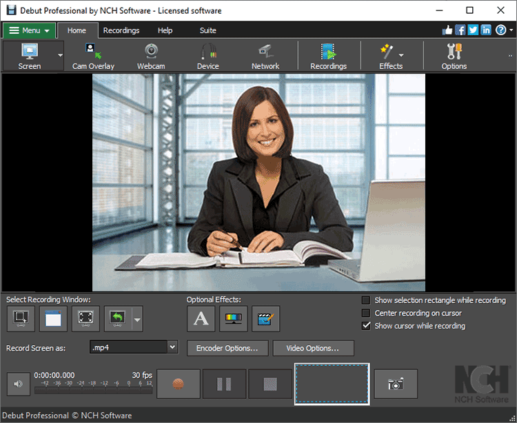 Screen Shot image 0 NCH: Debut Video Capture And Screen Recorder For ماك كود رقمي (مدى الحياة / 1 جهاز)