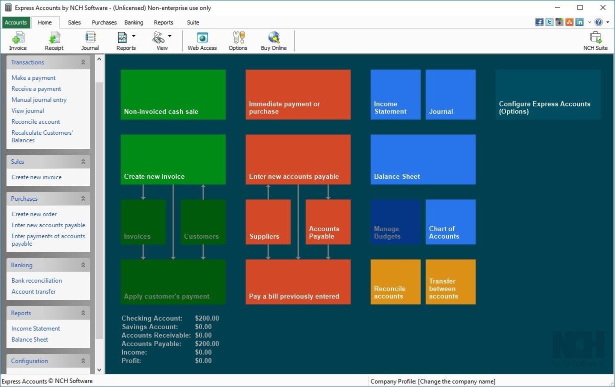 Screen Shot image 0 NCH: Express Accounts Accounting مفتاح