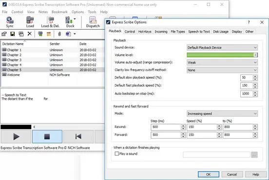 Screen Shot image 2 NCH: Express Scribe Transcription مفتاح (مدى الحياة / 1 بي سي)