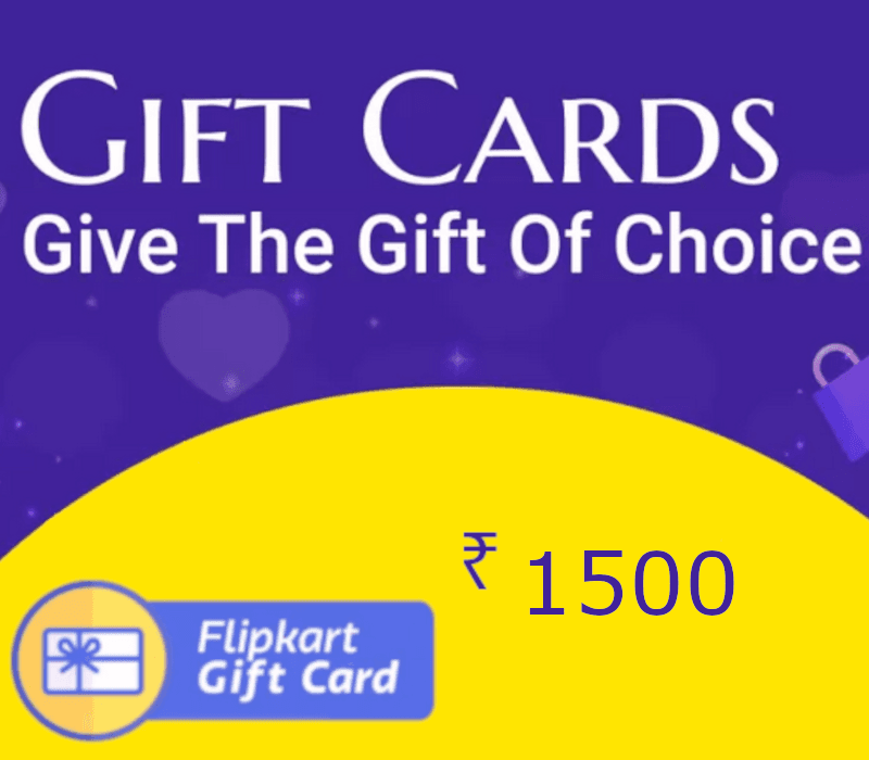 Flipkart INR 1500 Gift Card IN