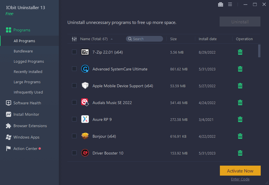 Screen Shot image 1 IObit Uninstaller 14 Pro مفتاح (1 سنه / 3 اجهزة كمبيوتر مكتبي)