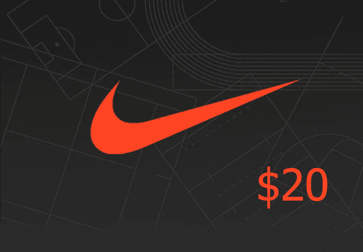 Nike $20 هدية بطاقة امريكي