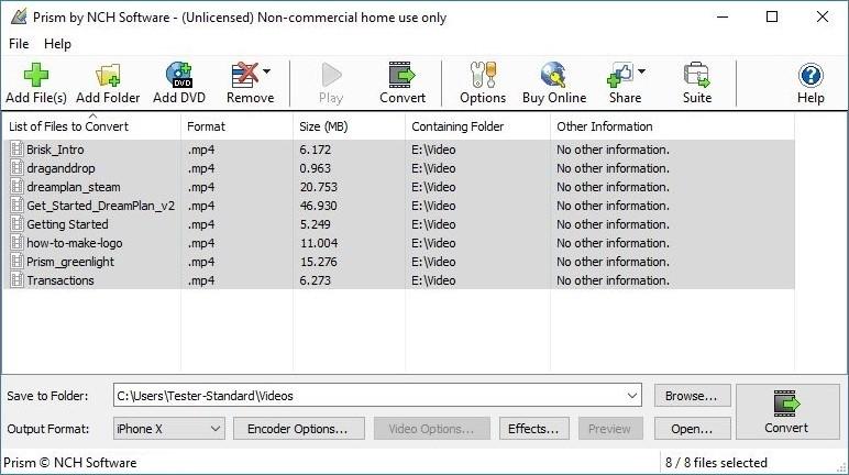 Screen Shot image 0 NCH: Prism Video File Converter مفتاح