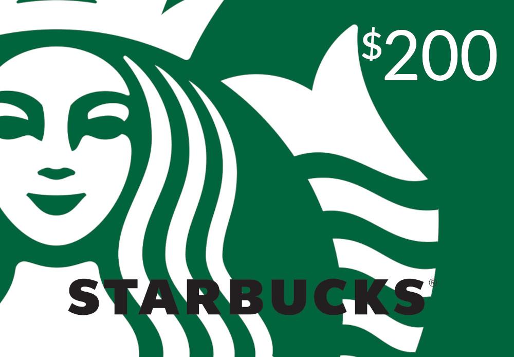 Starbucks $200 هدية بطاقة امريكي