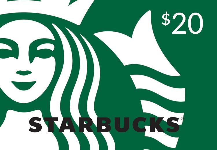 Starbucks $20 هدية بطاقة امريكي