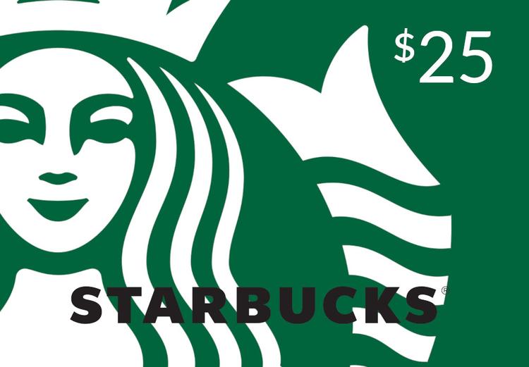Starbucks $25 هدية بطاقة امريكي