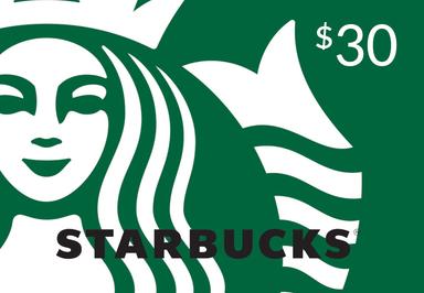Starbucks $30 هدية بطاقة امريكي