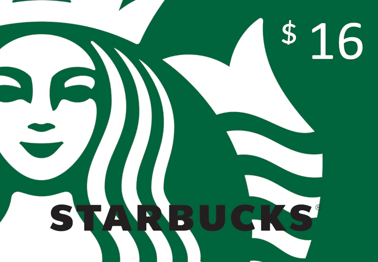 Starbucks $16 هدية بطاقة امريكي