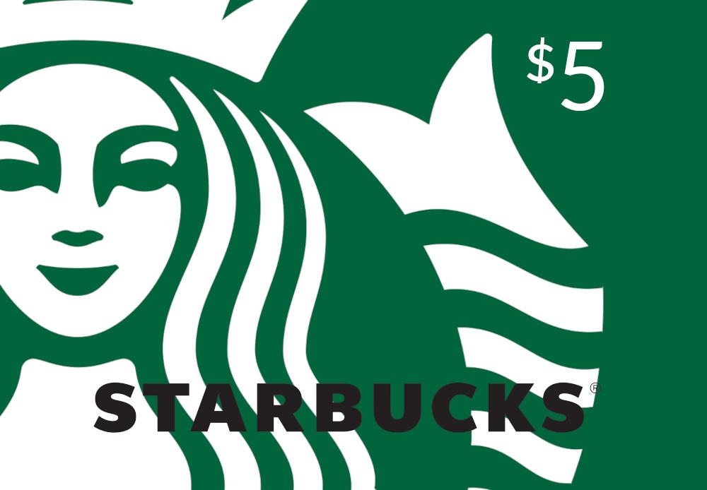 Starbucks $5 هدية بطاقة امريكي