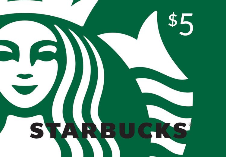 Starbucks $5 هدية بطاقة امريكي