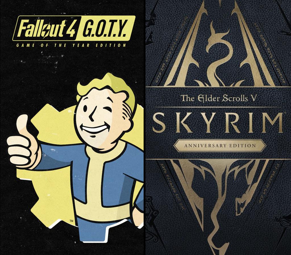 The Elder Scrolls V: Skyrim Anniversary اصدار + Fallout 4 G.O.T.Y. بي سي ستيم كود رقمي
