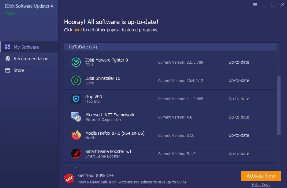Screen Shot image 1 IObit Software Updater 4 Pro مفتاح (1 سنه / 3 اجهزة كمبيوتر مكتبي)
