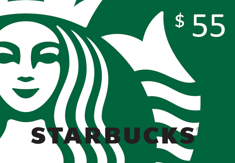 Starbucks $55 هدية بطاقة امريكي