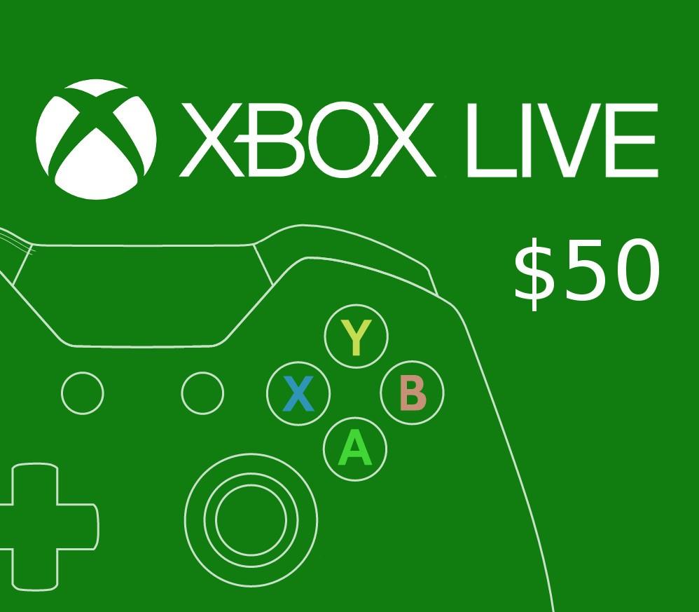 إكس بوكس Live $50 Prepaid بطاقة كندا