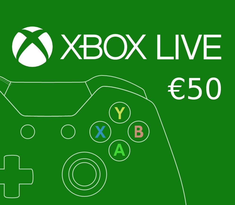 إكس بوكس Live €50 Prepaid بطاقة IT