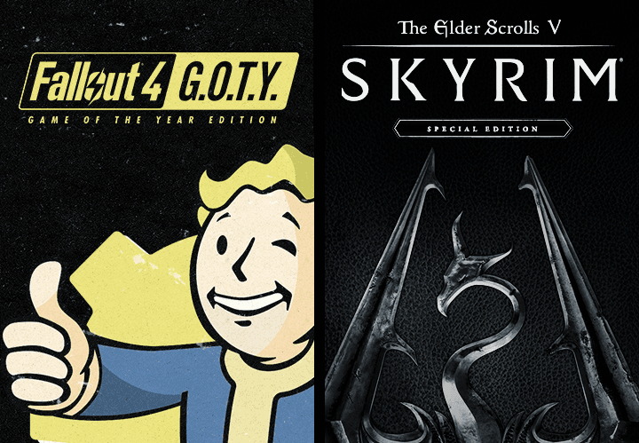The Elder Scrolls V: Skyrim Special اصدار + Fallout 4 G.O.T.Y. بي سي ستيم كود رقمي