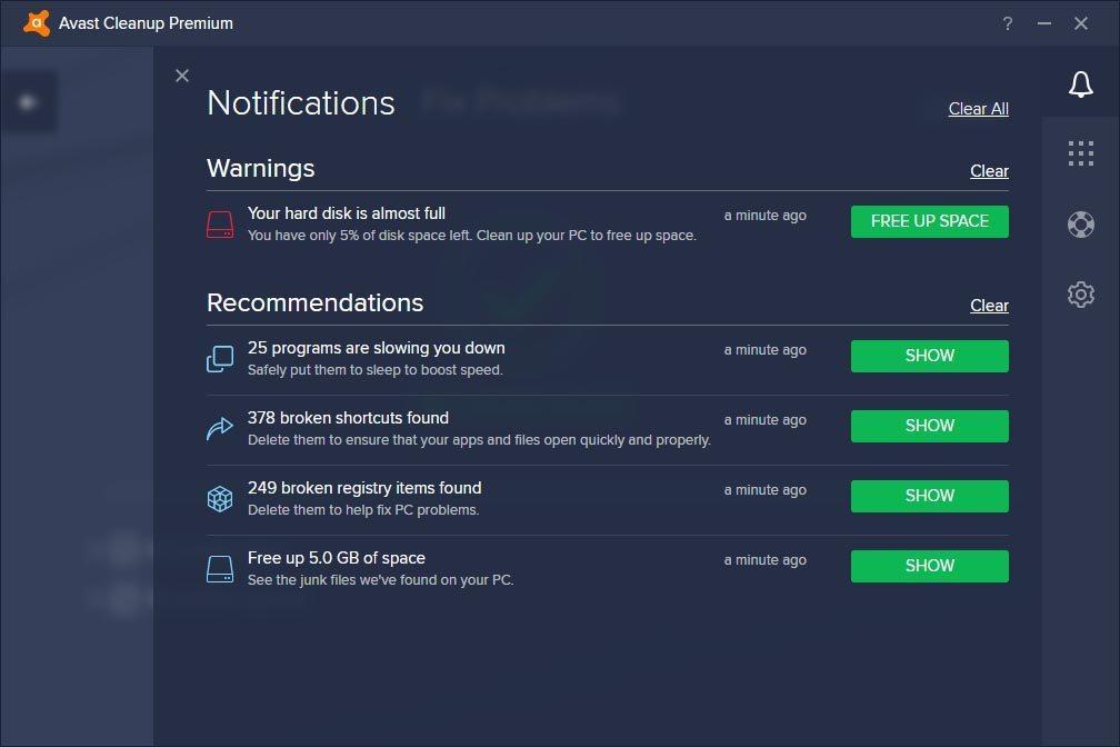 Avast Cleanup بريميوم 2020 (2 سنوات / 1 بي سي)