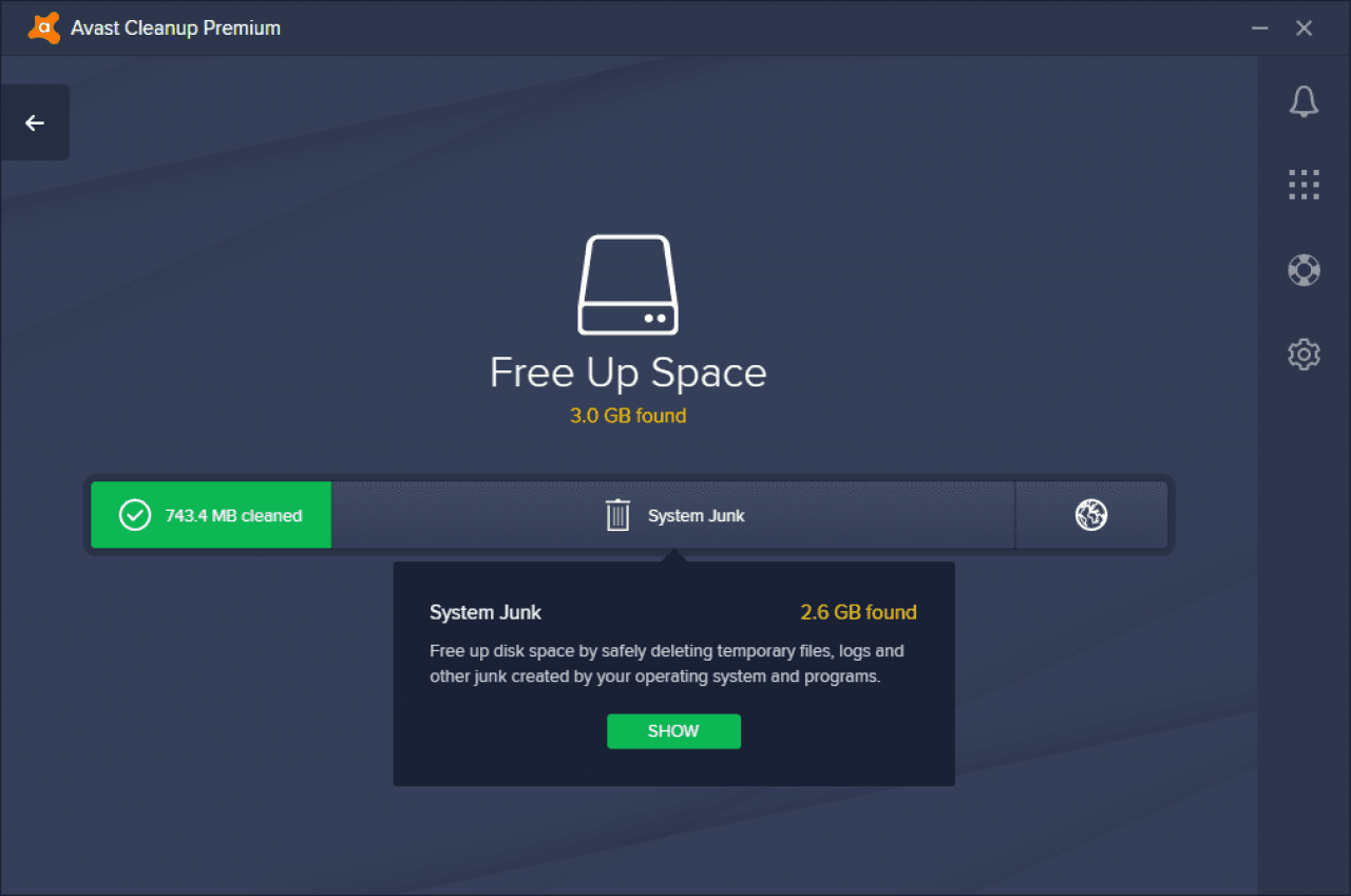 Avast Cleanup بريميوم 2021 (1 سنه / 1 بي سي)