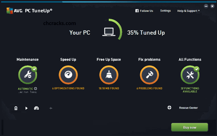 AVG بي سي TuneUp 2021 مفتاح (1 سنه / 3 اجهزة كمبيوتر مكتبي)