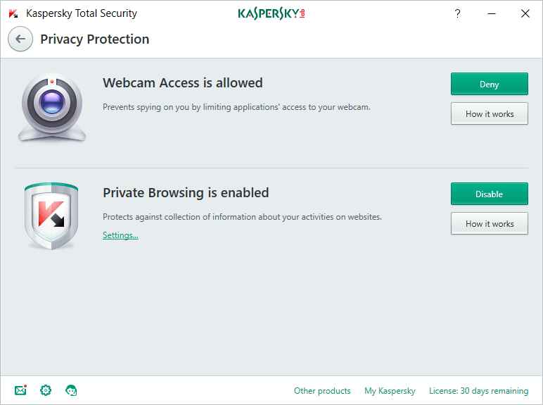Kaspersky Total Security 2020 اوروبي مفتاح (1 سنه / 1 جهاز)