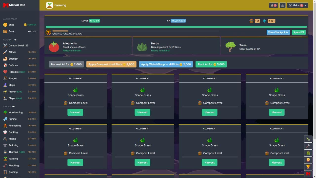 Melvor Idle بي سي ستيم حساب