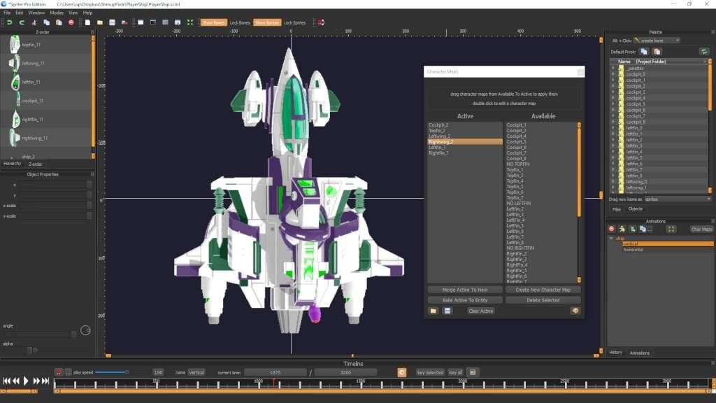 Spriter: Radius-Wing SHMUP Animated Art Pack ستيم كود رقمي