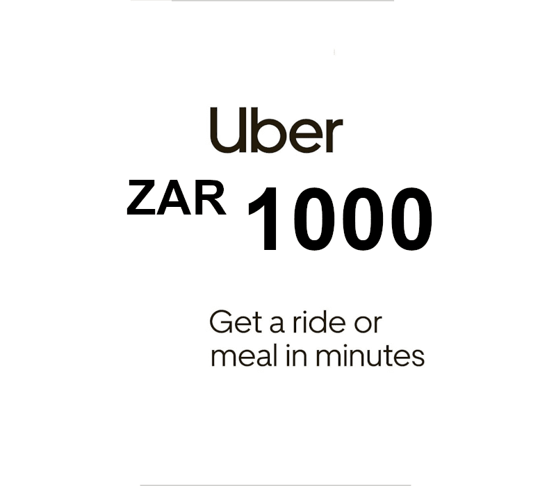 Uber 1000 ZAR هدية بطاقة
