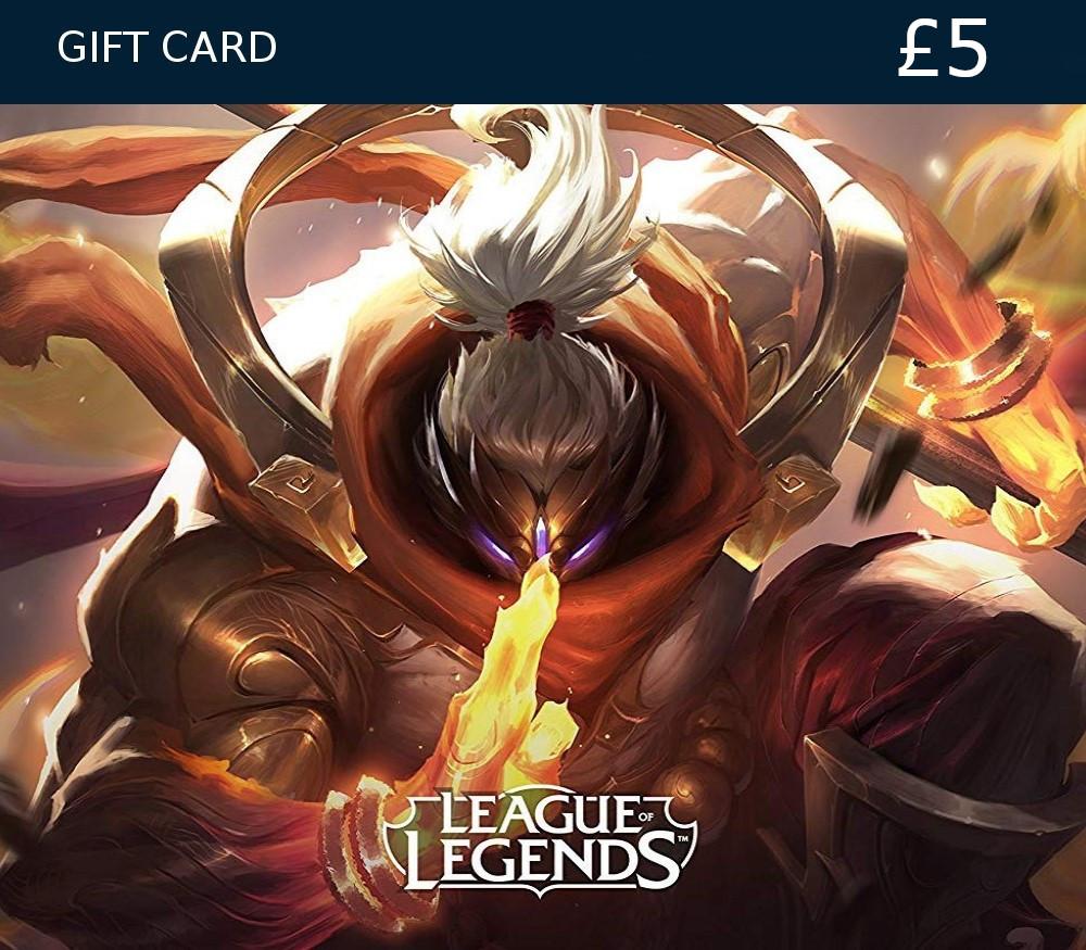 League of Legends 5 GBP Prepaid RP Card UK
