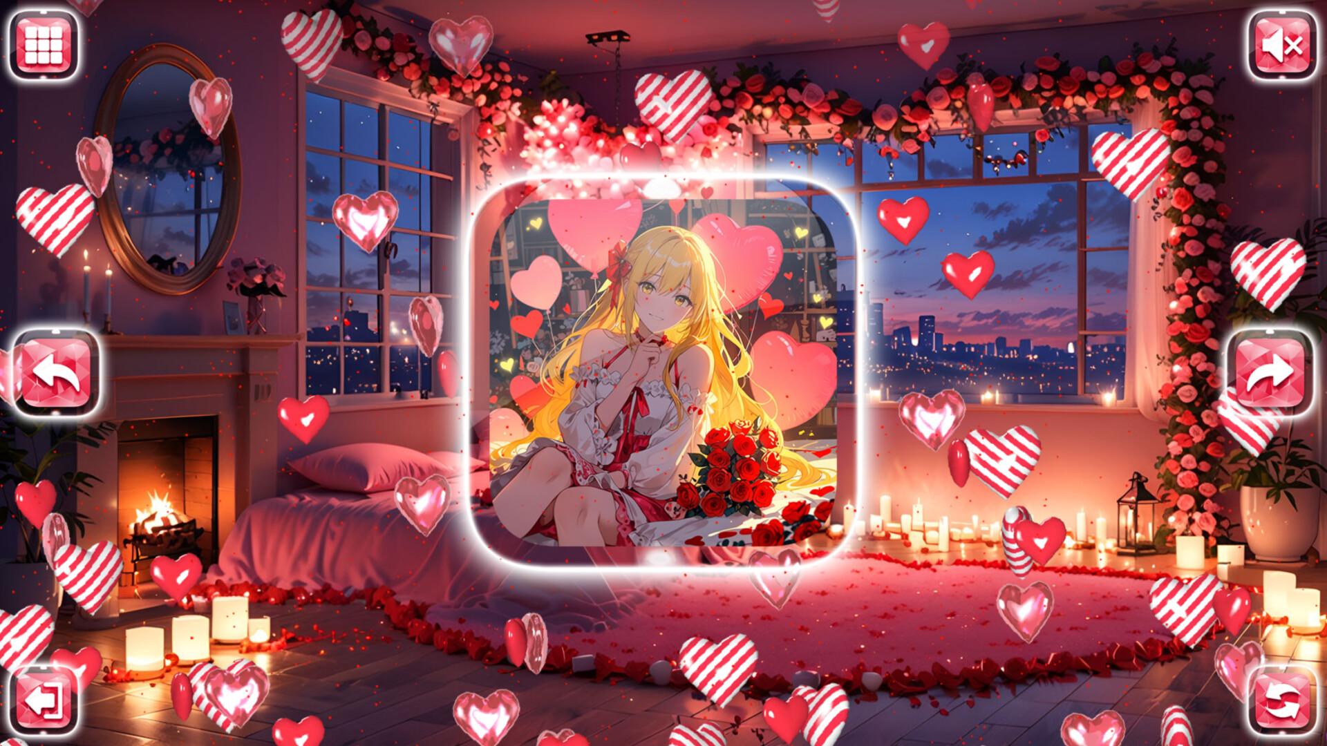 Lovely Anime Puzzle: Valentine بي سي ستيم كود رقمي