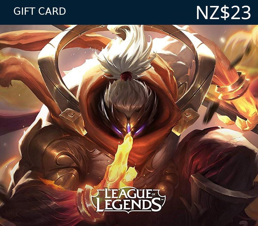 League Of Legends NZD 23 Prepaid RP بطاقة NZ