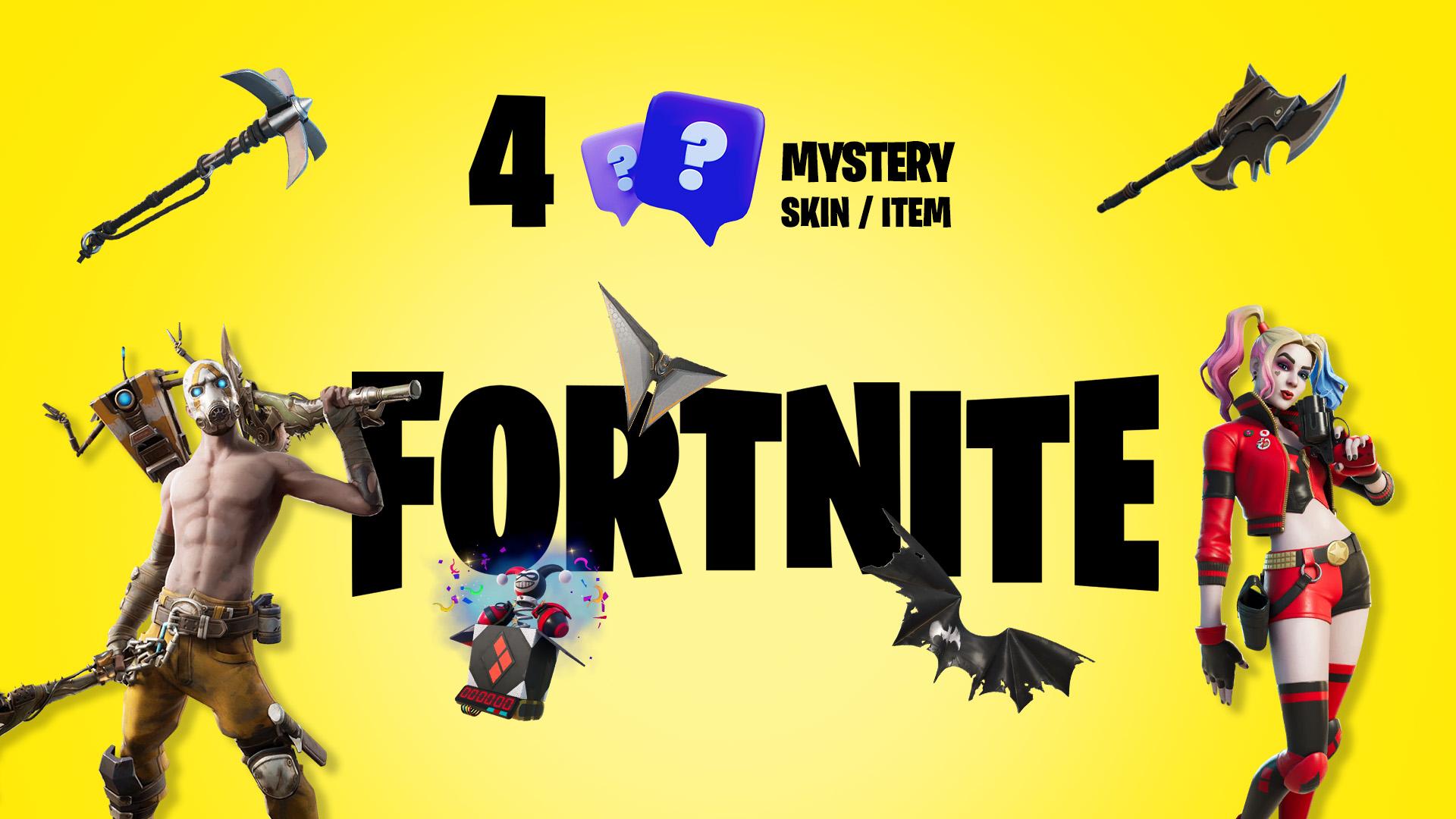 4 Mystery Fortnite Skins / Items بي سي ايبك قيمز كود رقمي
