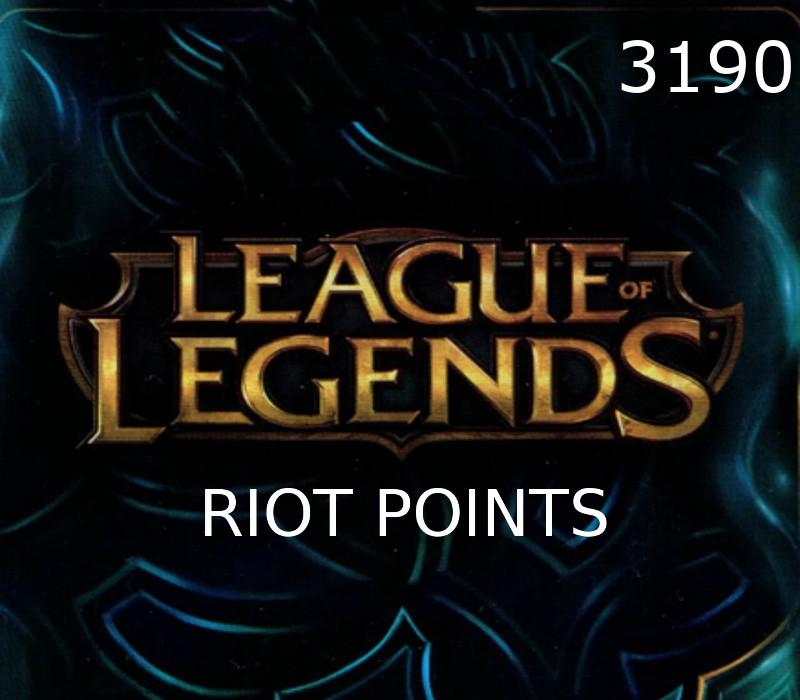 League Of Legends 3190 RP Prepaid بطاقة اوروبي