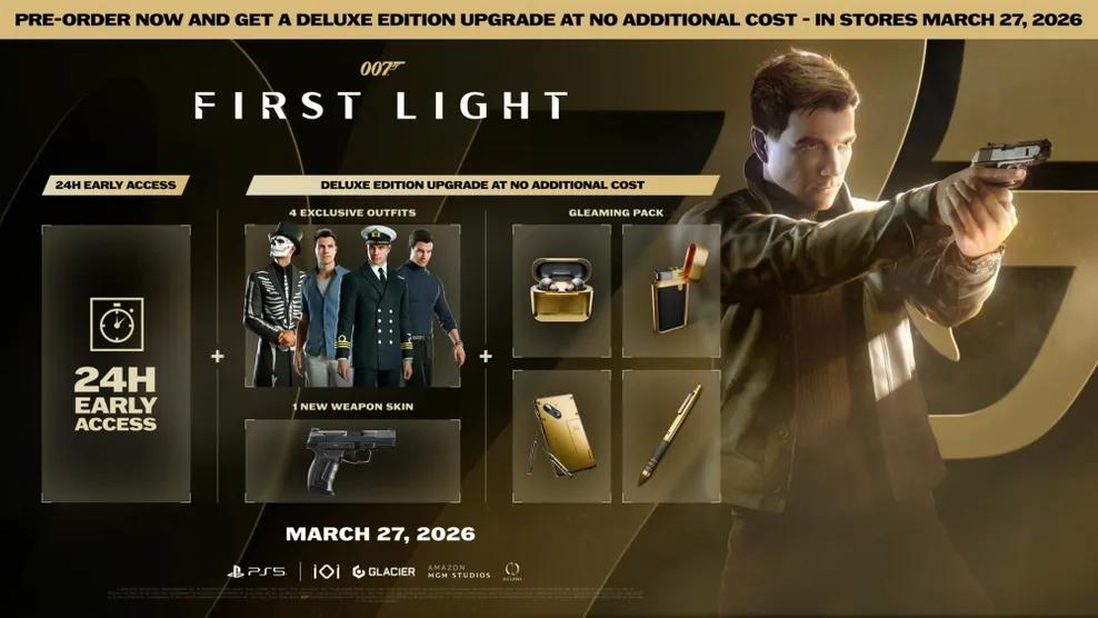 007 First Light + طلب مسبق Bonus DLC طلب مسبق اوروبي بي سي ستيم كود رقمي