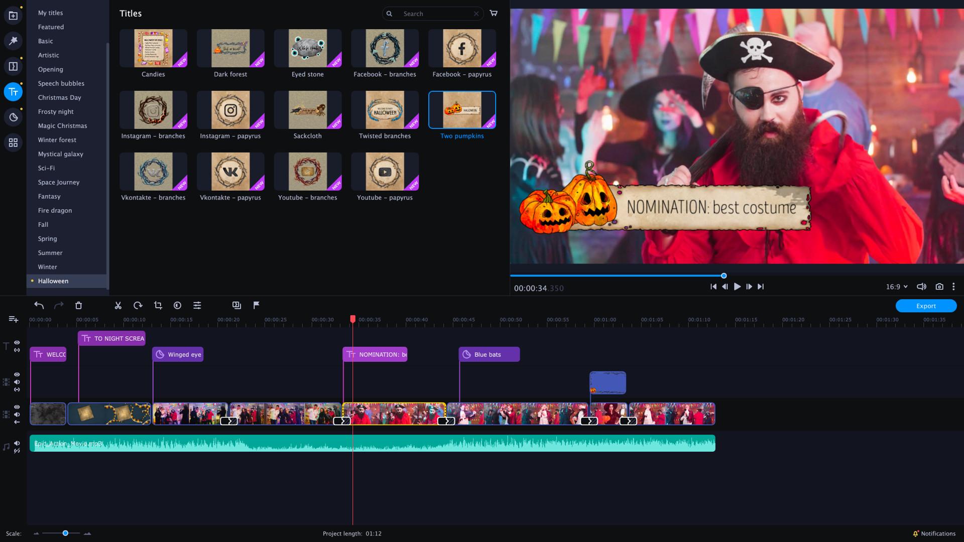 Movavi Video Editor بلس 2020 - Halloween Pack Effects DLC ستيم كود رقمي