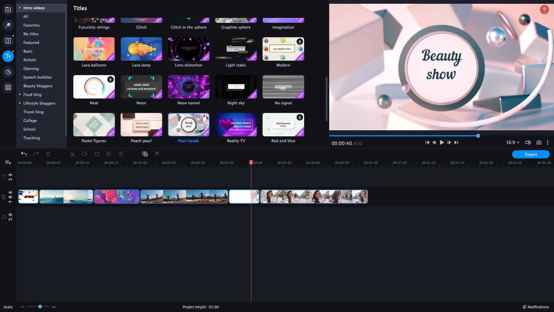 Movavi Video Editor بلس 2021 Effects - Trendy Intro Set ستيم كود رقمي
