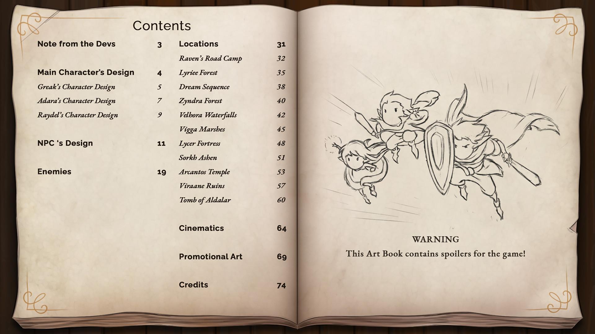 Greak: Memories Of Azur - Digital Artbook DLC بي سي ستيم كود رقمي