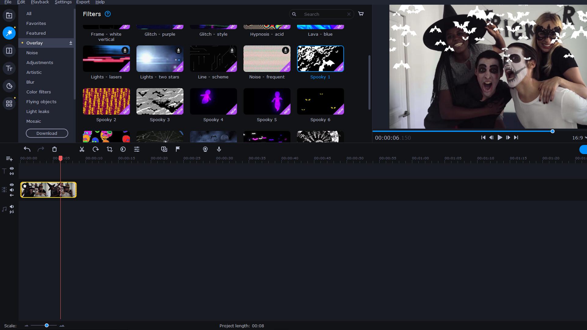 Movavi Video Editor بلس 2022 - Spooky Overlay Pack DLC ستيم كود رقمي