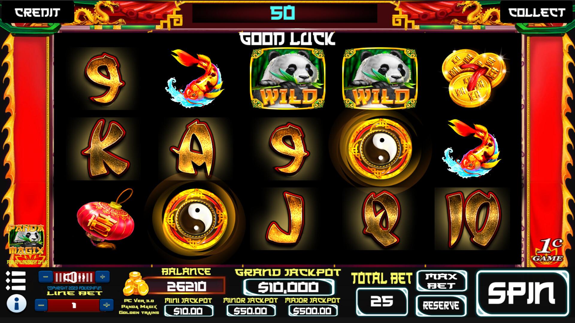 Panda Magix : Golden Trains اصدار - Slots ستيم كود رقمي