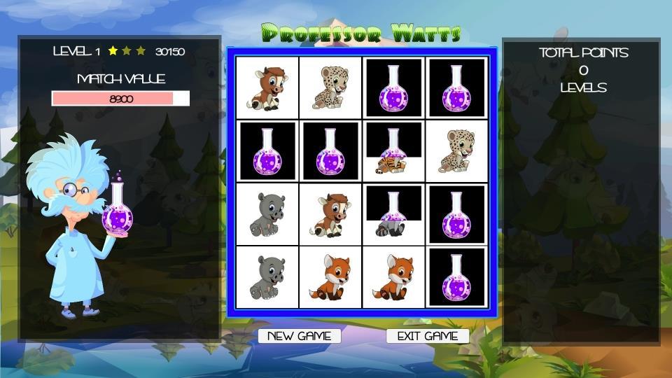 Professor Watts Memory Match Cute Animals بي سي ستيم كود رقمي