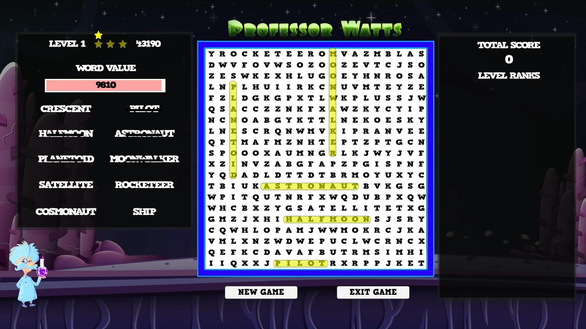 Professor Watts Word Search: Space Voyage بي سي ستيم كود رقمي