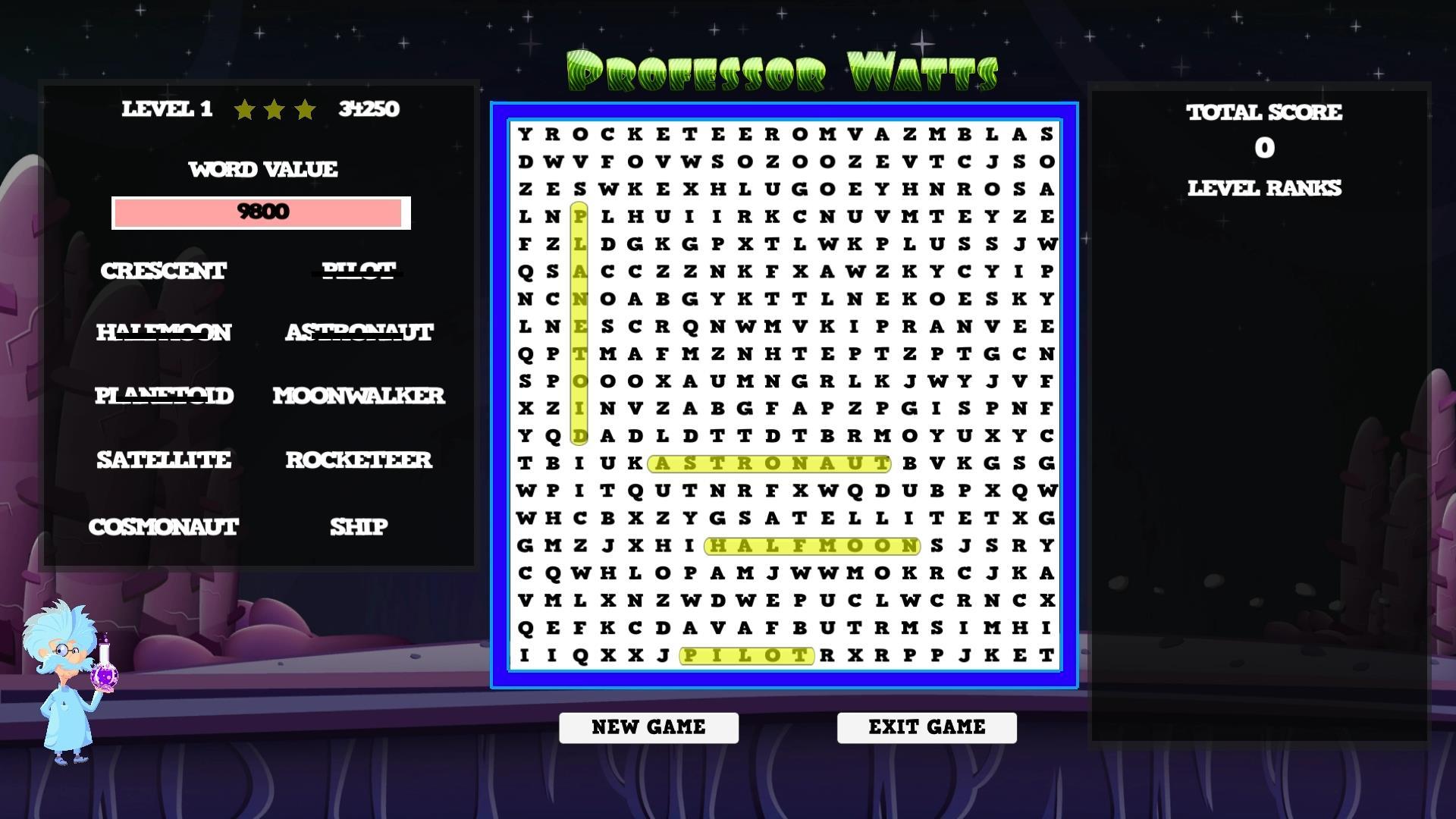 Professor Watts Word Search: Space Voyage بي سي ستيم كود رقمي