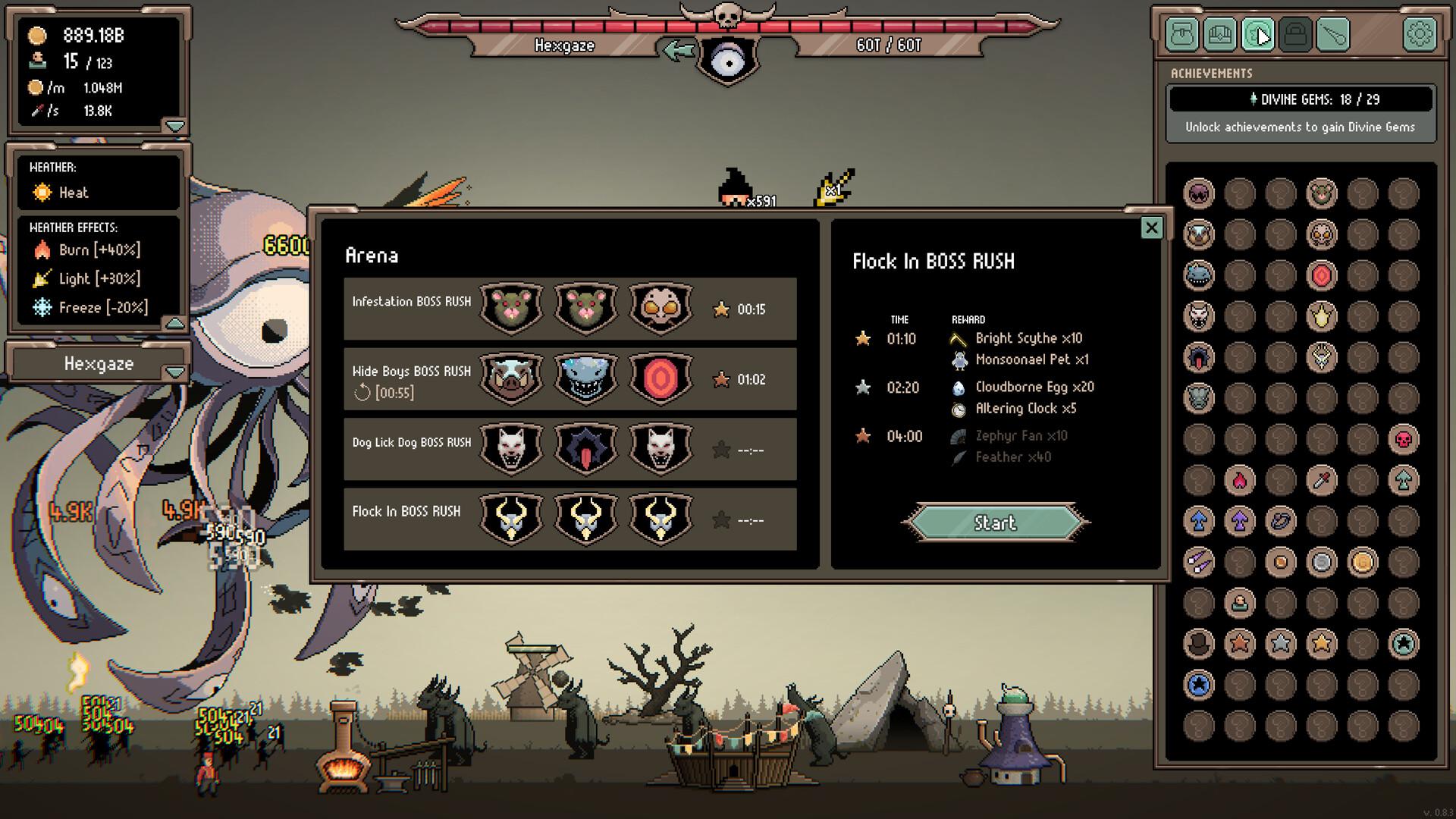 IDLE BOSS RUSH بي سي ستيم حساب