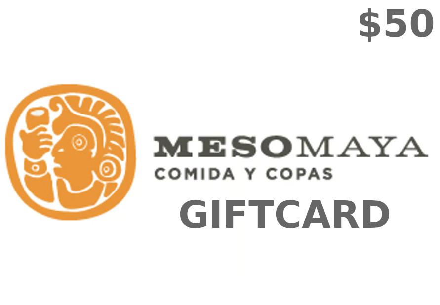 Meso Maya Restaurant $50 هدية بطاقة امريكي