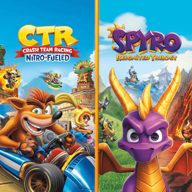 Crash Team Racing Nitro-Fueled + Spyro Game حزمة اكسبوكس 1 حساب