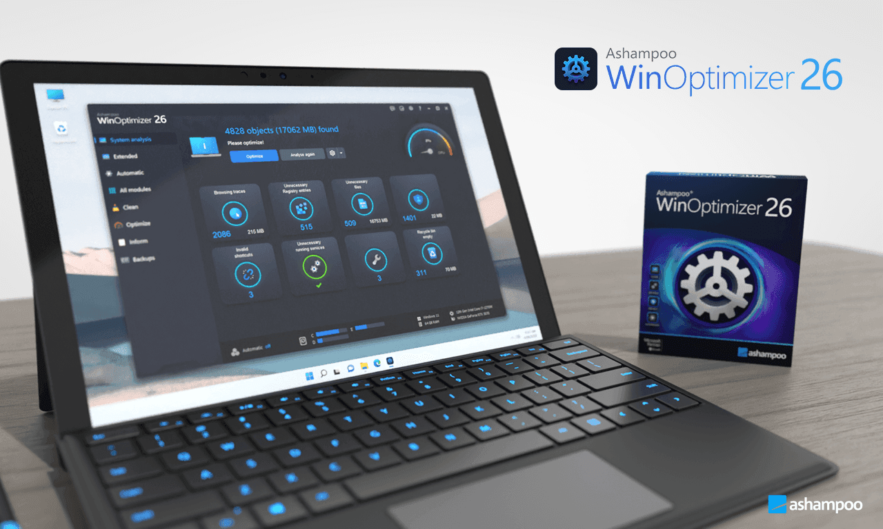 Ashampoo WinOptimizer 26 مفتاح (3 اجهزة كمبيوتر مكتبي)