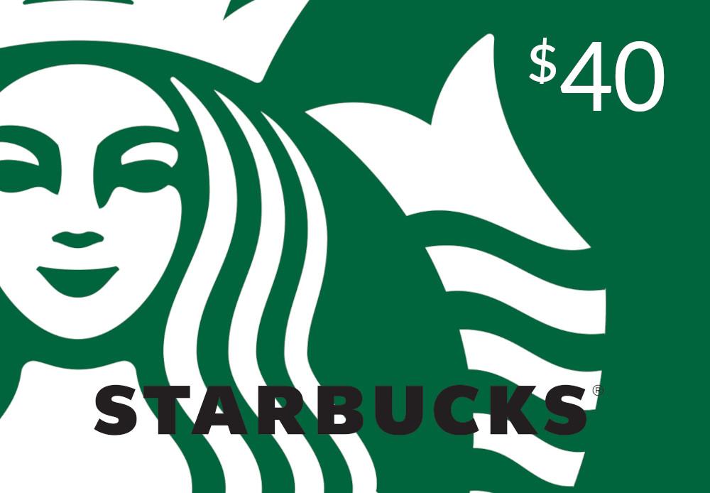 Starbucks $40 هدية بطاقة امريكي